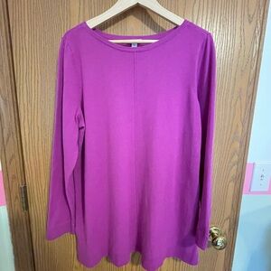 J. Jill Fuchsia Long Sleeve Top